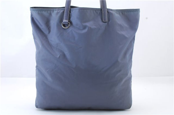 Authentic PRADA Nylon Leather Tote Hand Bag Light Blue 7423C