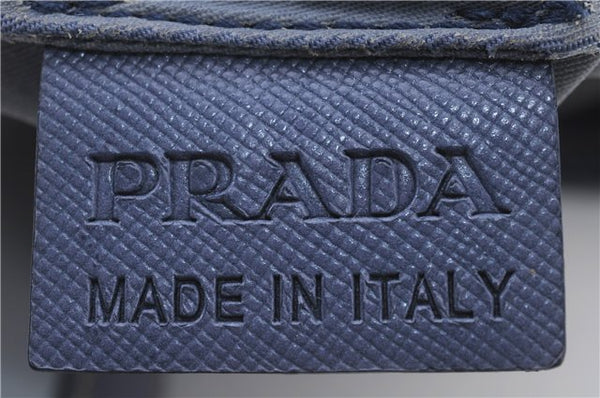 Authentic PRADA Nylon Leather Tote Hand Bag Light Blue 7423C