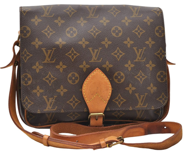 Auth Louis Vuitton Monogram Cartouchiere GM Shoulder Cross Bag M51252 LV 7424D