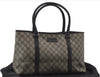 Authentic GUCCI Shoulder Tote Bag GG PVC Leather 114595 Brown 7424E