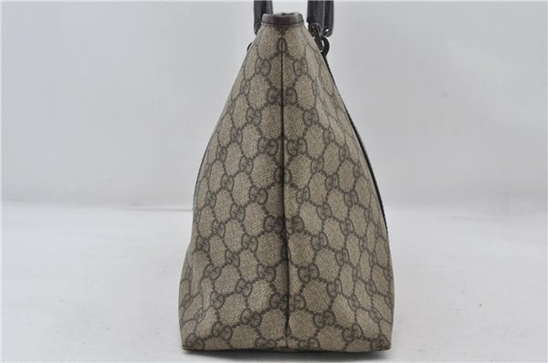 Authentic GUCCI Shoulder Tote Bag GG PVC Leather 114595 Brown 7424E