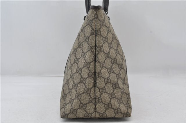 Authentic GUCCI Shoulder Tote Bag GG PVC Leather 114595 Brown 7424E