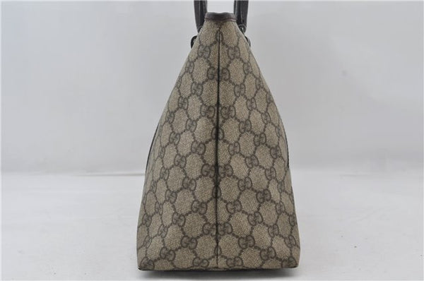 Authentic GUCCI Shoulder Tote Bag GG PVC Leather 114595 Brown 7424E