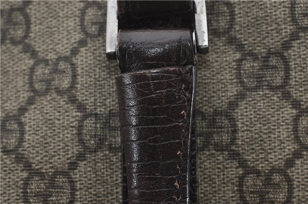 Authentic GUCCI Shoulder Tote Bag GG PVC Leather 114595 Brown 7424E