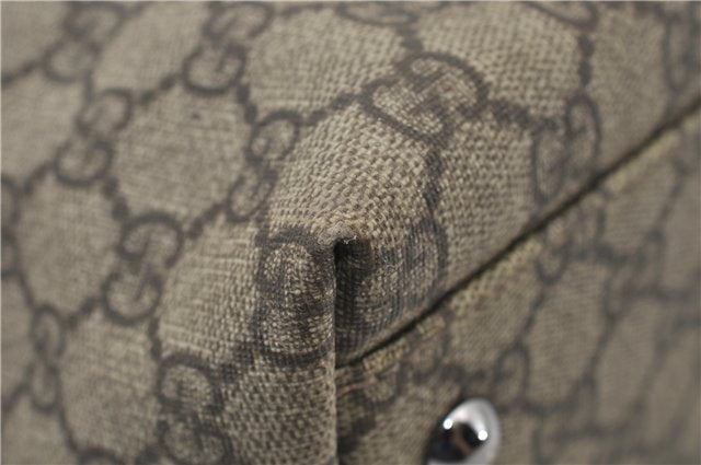 Authentic GUCCI Shoulder Tote Bag GG PVC Leather 114595 Brown 7424E