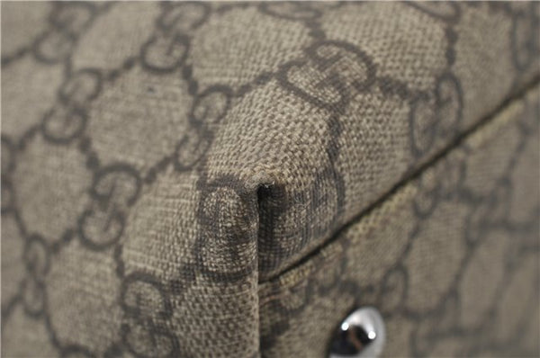 Authentic GUCCI Shoulder Tote Bag GG PVC Leather 114595 Brown 7424E