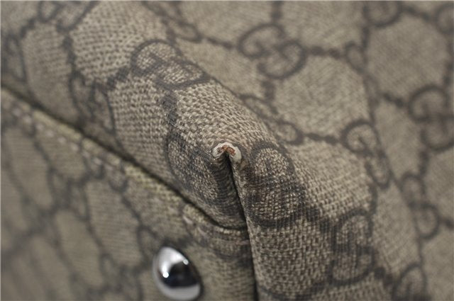 Authentic GUCCI Shoulder Tote Bag GG PVC Leather 114595 Brown 7424E