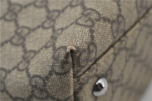 Authentic GUCCI Shoulder Tote Bag GG PVC Leather 114595 Brown 7424E