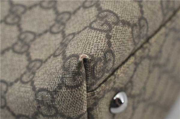 Authentic GUCCI Shoulder Tote Bag GG PVC Leather 114595 Brown 7424E