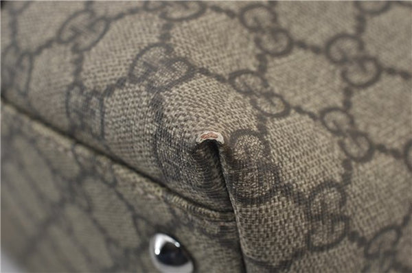 Authentic GUCCI Shoulder Tote Bag GG PVC Leather 114595 Brown 7424E