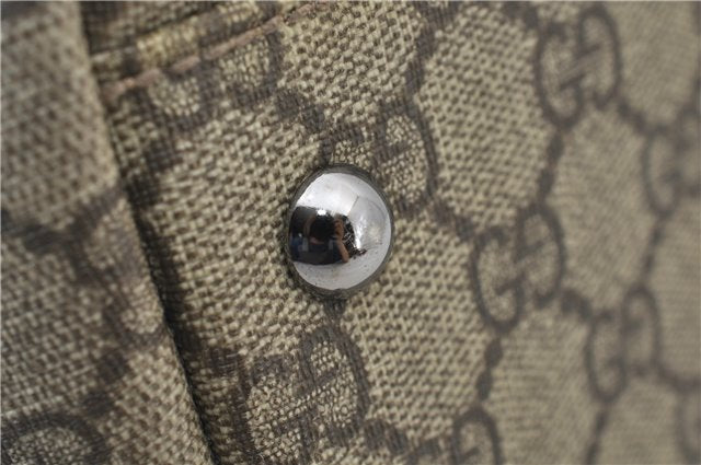 Authentic GUCCI Shoulder Tote Bag GG PVC Leather 114595 Brown 7424E