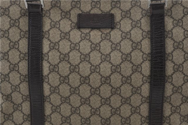 Authentic GUCCI Shoulder Tote Bag GG PVC Leather 114595 Brown 7424E