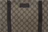 Authentic GUCCI Shoulder Tote Bag GG PVC Leather 114595 Brown 7424E