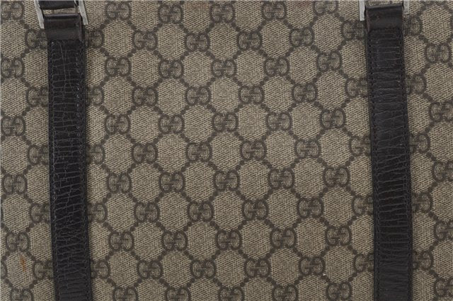 Authentic GUCCI Shoulder Tote Bag GG PVC Leather 114595 Brown 7424E