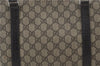 Authentic GUCCI Shoulder Tote Bag GG PVC Leather 114595 Brown 7424E