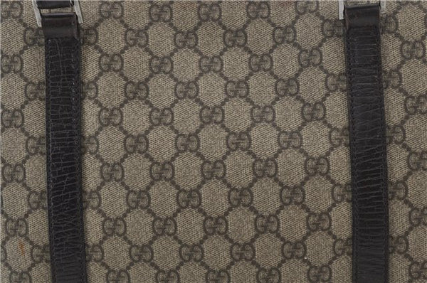 Authentic GUCCI Shoulder Tote Bag GG PVC Leather 114595 Brown 7424E