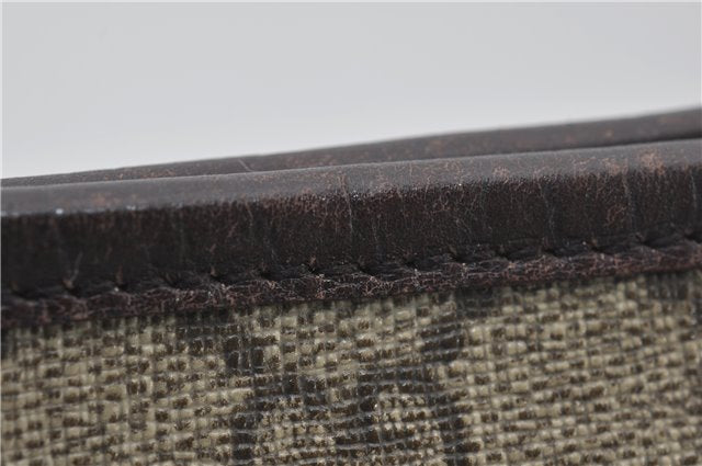 Authentic GUCCI Shoulder Tote Bag GG PVC Leather 114595 Brown 7424E