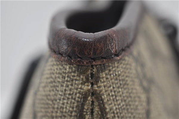 Authentic GUCCI Shoulder Tote Bag GG PVC Leather 114595 Brown 7424E