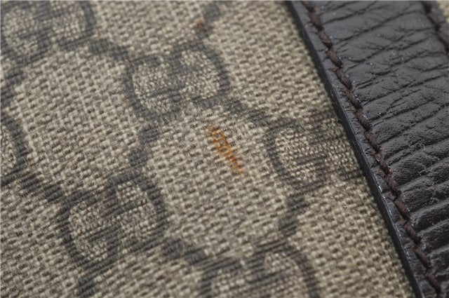 Authentic GUCCI Shoulder Tote Bag GG PVC Leather 114595 Brown 7424E
