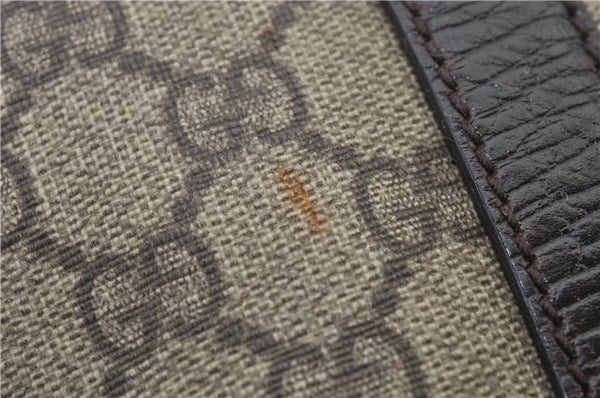 Authentic GUCCI Shoulder Tote Bag GG PVC Leather 114595 Brown 7424E
