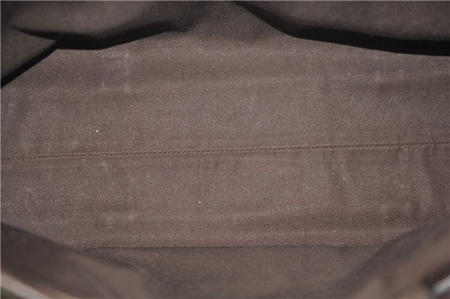 Authentic GUCCI Shoulder Tote Bag GG PVC Leather 114595 Brown 7424E