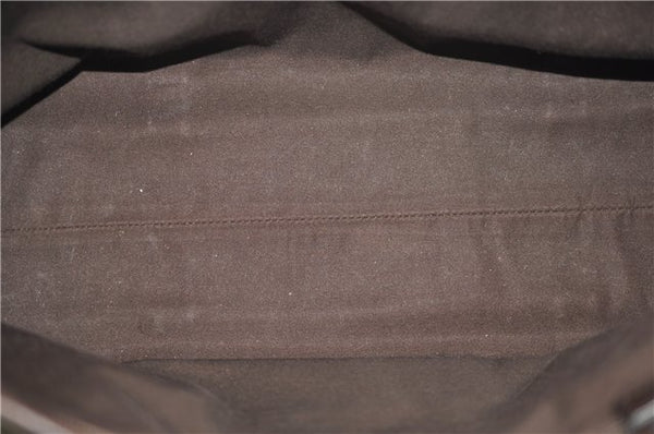 Authentic GUCCI Shoulder Tote Bag GG PVC Leather 114595 Brown 7424E