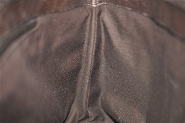 Authentic GUCCI Shoulder Tote Bag GG PVC Leather 114595 Brown 7424E