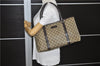 Authentic GUCCI Shoulder Tote Bag GG PVC Leather 114595 Brown 7424E