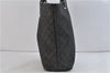 Authentic GUCCI Shoulder Tote Bag GG Canvas Leather 31243 Black 7426C