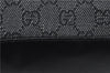 Authentic GUCCI Shoulder Tote Bag GG Canvas Leather 31243 Black 7426C