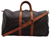 Auth Louis Vuitton Monogram Keepall Bandouliere 45 Boston Bag M41418 LV 7426D