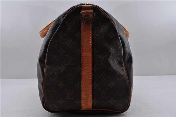 Auth Louis Vuitton Monogram Keepall Bandouliere 45 Boston Bag M41418 LV 7426D