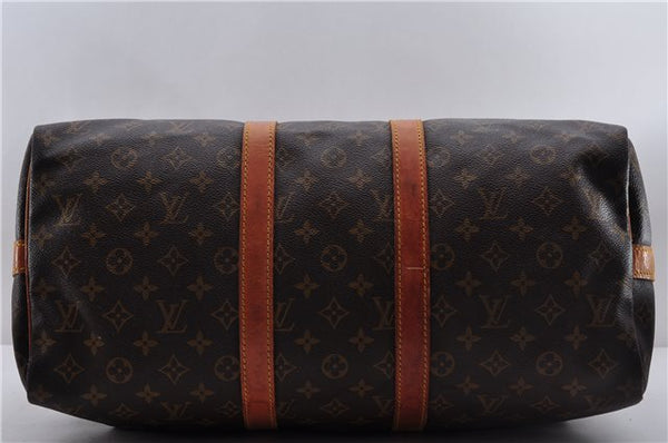 Auth Louis Vuitton Monogram Keepall Bandouliere 45 Boston Bag M41418 LV 7426D