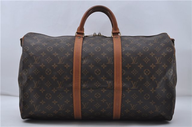 Auth Louis Vuitton Monogram Keepall Bandouliere 50 Boston Bag M41416 LV 7427D