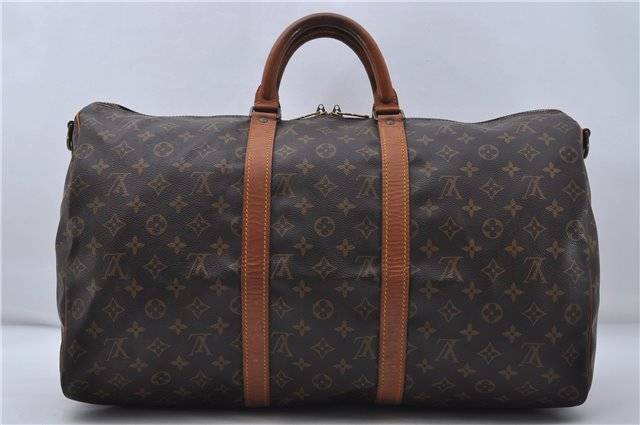Auth Louis Vuitton Monogram Keepall Bandouliere 50 Boston Bag M41416 LV 7427D