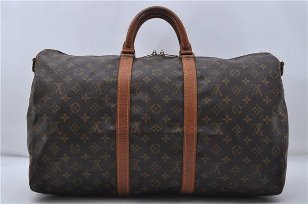 Auth Louis Vuitton Monogram Keepall Bandouliere 50 Boston Bag M41416 LV 7427D