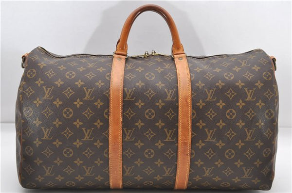 Auth Louis Vuitton Monogram Keepall Bandouliere 50 Boston Bag M41416 LV 7428D