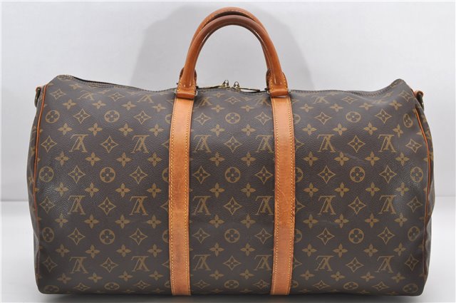 Auth Louis Vuitton Monogram Keepall Bandouliere 50 Boston Bag M41416 LV 7428D