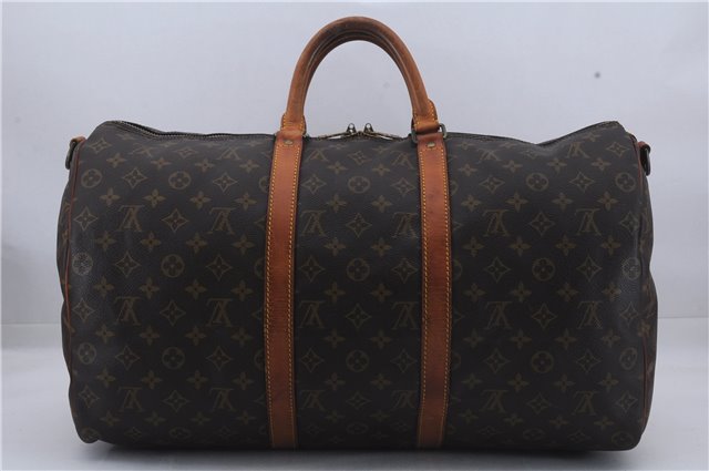 Auth Louis Vuitton Monogram Keepall Bandouliere 50 Boston Bag M41416 LV 7429D
