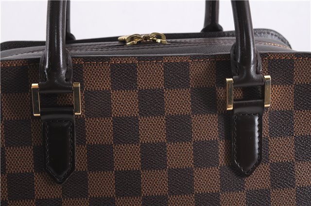 Authentic Louis Vuitton Damier Triana Hand Bag Purse N51155 LV 7433E
