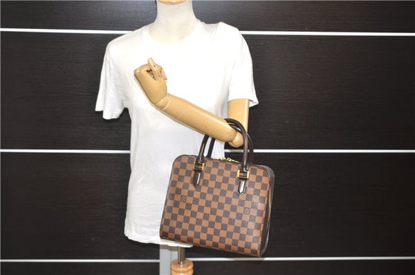 Authentic Louis Vuitton Damier Triana Hand Bag Purse N51155 LV 7433E