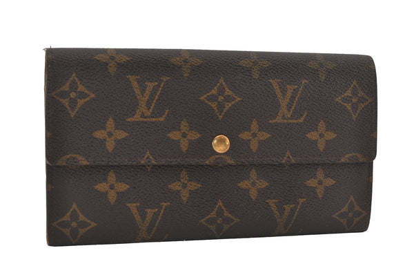 Auth Louis Vuitton Monogram Pochette Porte Monnaie Credit Wallet M61725 LV 7434I