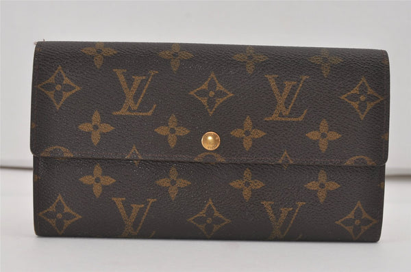 Auth Louis Vuitton Monogram Pochette Porte Monnaie Credit Wallet M61725 LV 7434I