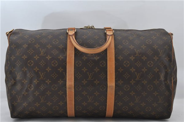 Authentic Louis Vuitton Monogram Keepall Bandouliere 55 M41414 Boston Bag 7436E