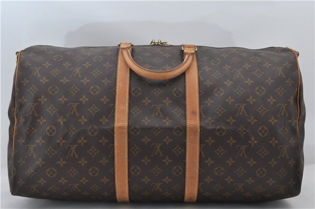 Authentic Louis Vuitton Monogram Keepall Bandouliere 55 M41414 Boston Bag 7436E