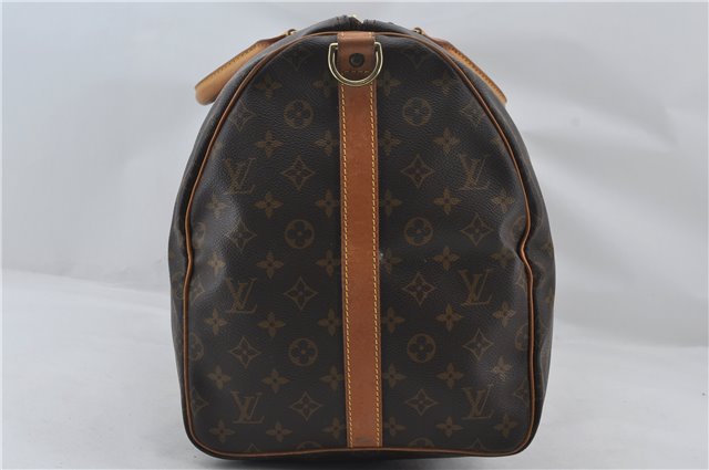 Authentic Louis Vuitton Monogram Keepall Bandouliere 55 M41414 Boston Bag 7436E