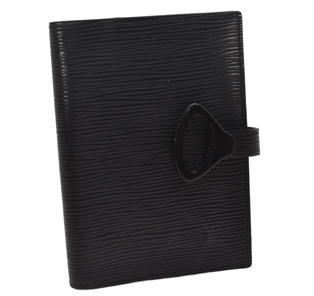 Authentic Louis Vuitton Epi Z Agenda PM Notebook Cover Black R20092 LV 7439I