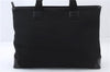 Authentic GUCCI Shoulder Tote Bag Purse Nylon Leather 0190426 Black 7440C