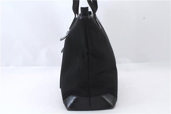 Authentic GUCCI Shoulder Tote Bag Purse Nylon Leather 0190426 Black 7440C