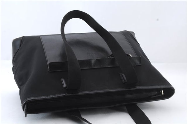 Authentic GUCCI Shoulder Tote Bag Purse Nylon Leather 0190426 Black 7440C